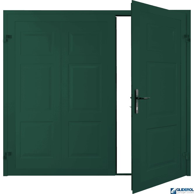 MOSS GREEN (RAL6005) Hollington Premium non-insulated Side Hinged Garage Door
