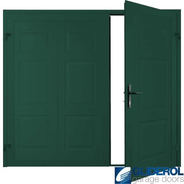 MOSS GREEN (RAL6005) Hollington Premium non-insulated Side Hinged Garage Door