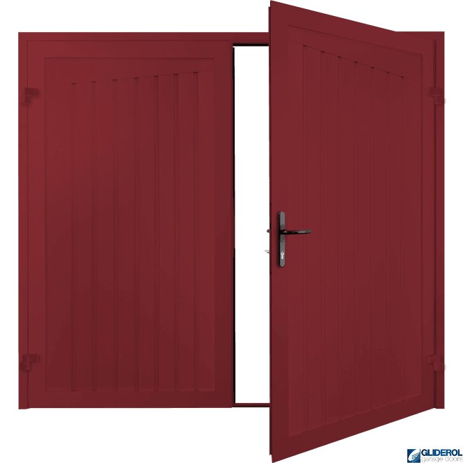 RUBY RED (RAL3003) Alton Premium non-insulated Side Hinged Garage Door