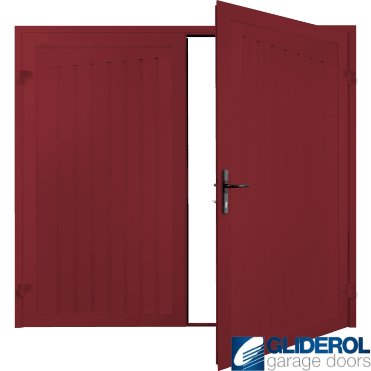 RUBY RED (RAL3003) Alton Premium non-insulated Side Hinged Garage Door