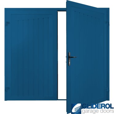 SIGNAL BLUE (RAL5005) Alton Premium non-insulated Side Hinged Garage Door