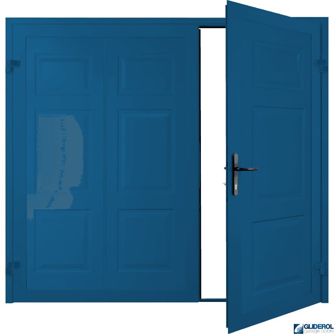 SIGNAL BLUE (RAL5005) Hollington Premium non-insulated Side Hinged Garage Door