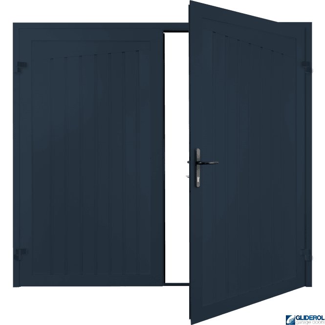 STEEL BLUE (RAL5011) Alton Premium non-insulated Side Hinged Garage Door