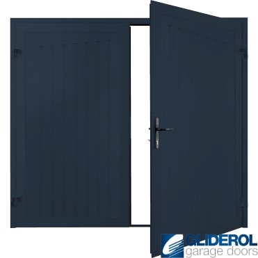 STEEL BLUE (RAL5011) Alton Premium non-insulated Side Hinged Garage Door