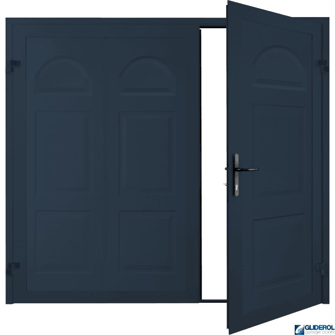 STEEL BLUE (RAL5011) Dylan Premium non-insulated Side Hinged Garage Door