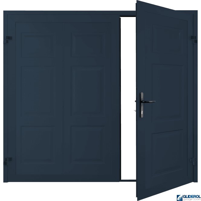 STEEL BLUE (RAL5011) Hollington Premium non-insulated Side Hinged Garage Door