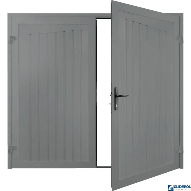 TRAFFIC GREY (RAL7042) Alton Premium non-insulated Side Hinged Garage Door