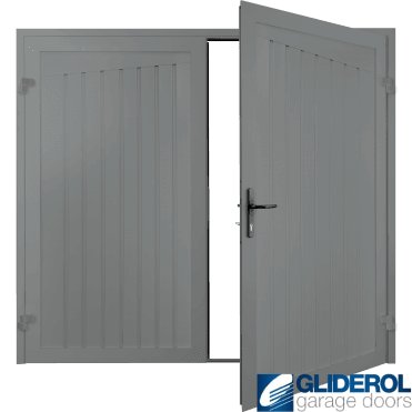 TRAFFIC GREY (RAL7042) Alton Premium non-insulated Side Hinged Garage Door