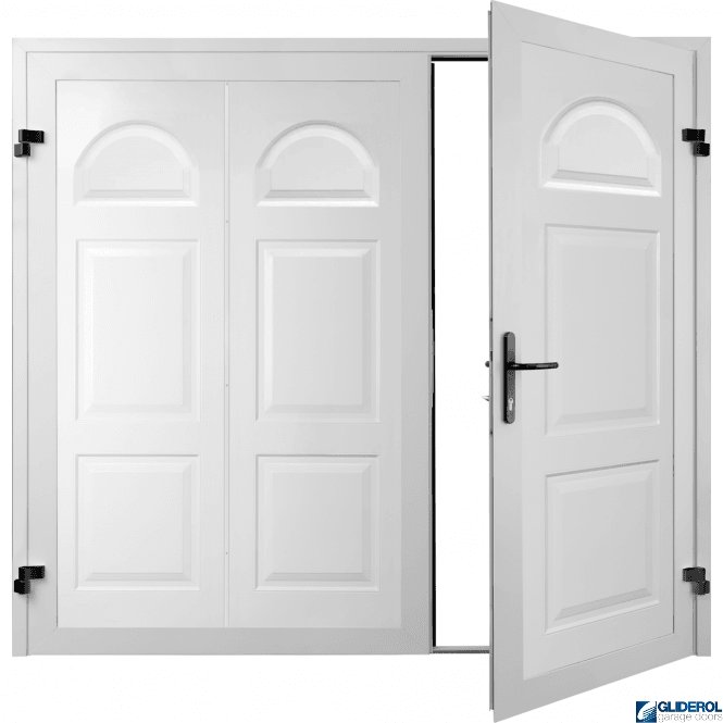 WHITE (RAL9016) Dylan Premium non-insulated Side Hinged Garage Door