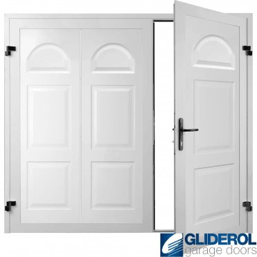 WHITE (RAL9016) Dylan Premium non-insulated Side Hinged Garage Door
